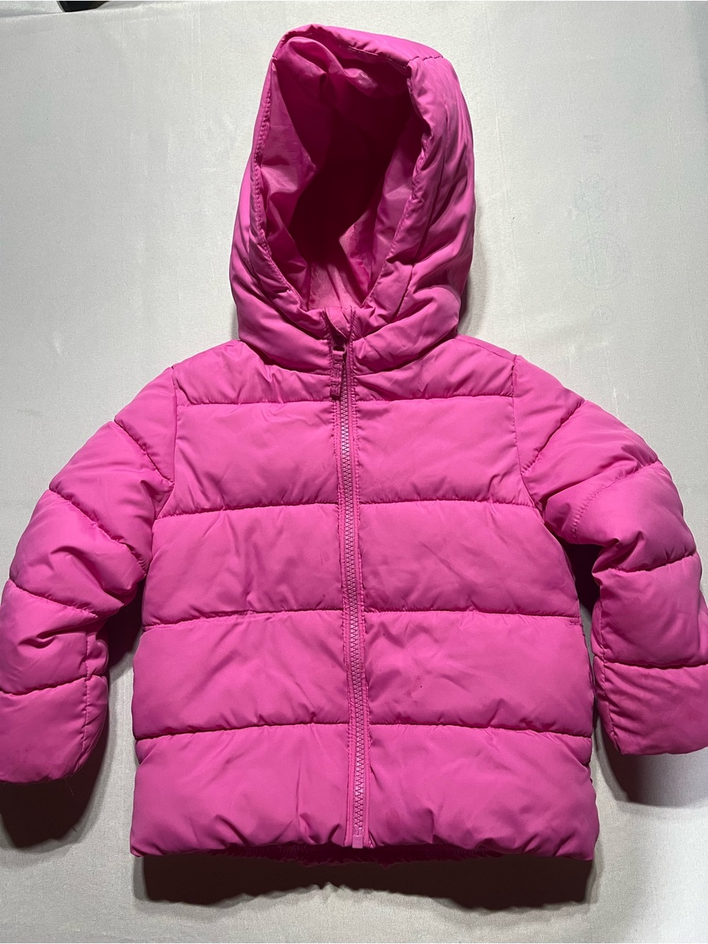 Children’s Place Toddler Girls 3T Pink Hooded Puffer Long Sleeve Winter Jacket
